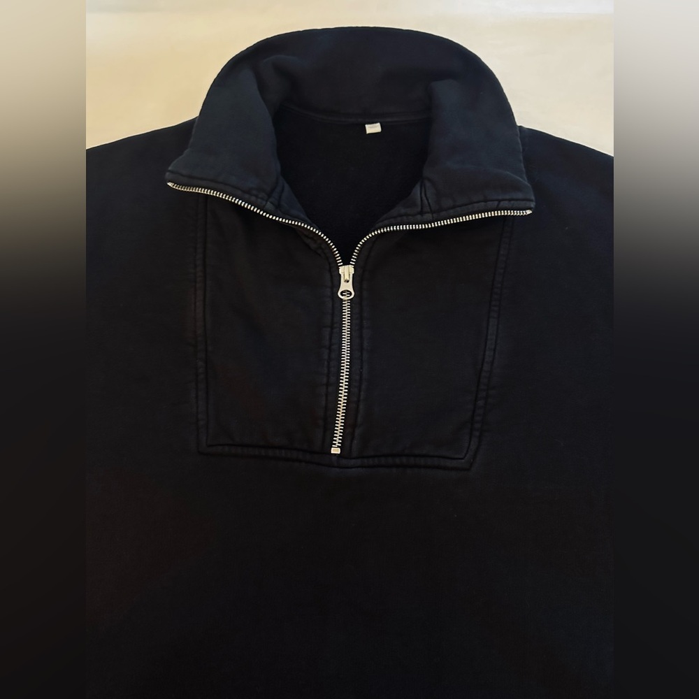& OTHER STORIES STOCKHOLM Sweatshirt Women S Oversize 1/2 Zip Fleece Mock Neck - Picture 7 of 11